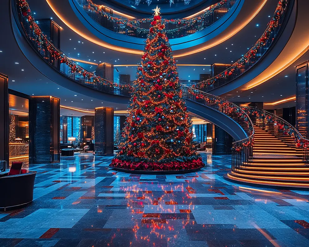 Iluminación LED en Navidad en hoteles