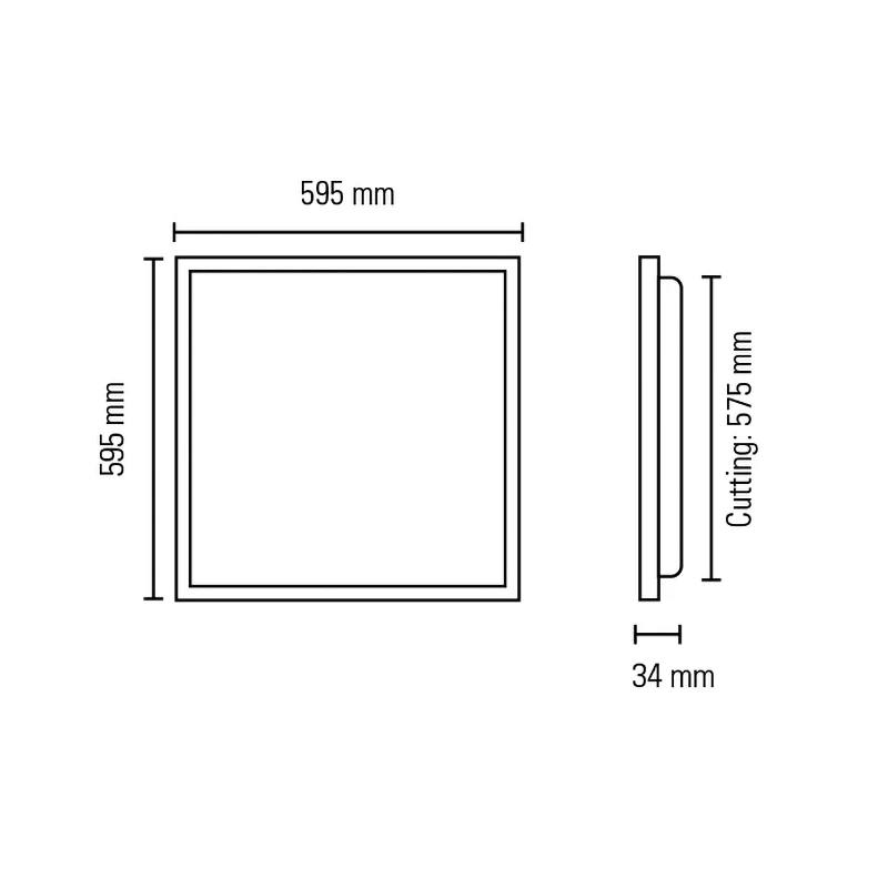 Panneau LED Backlight 40W 60X60 4000K IP65