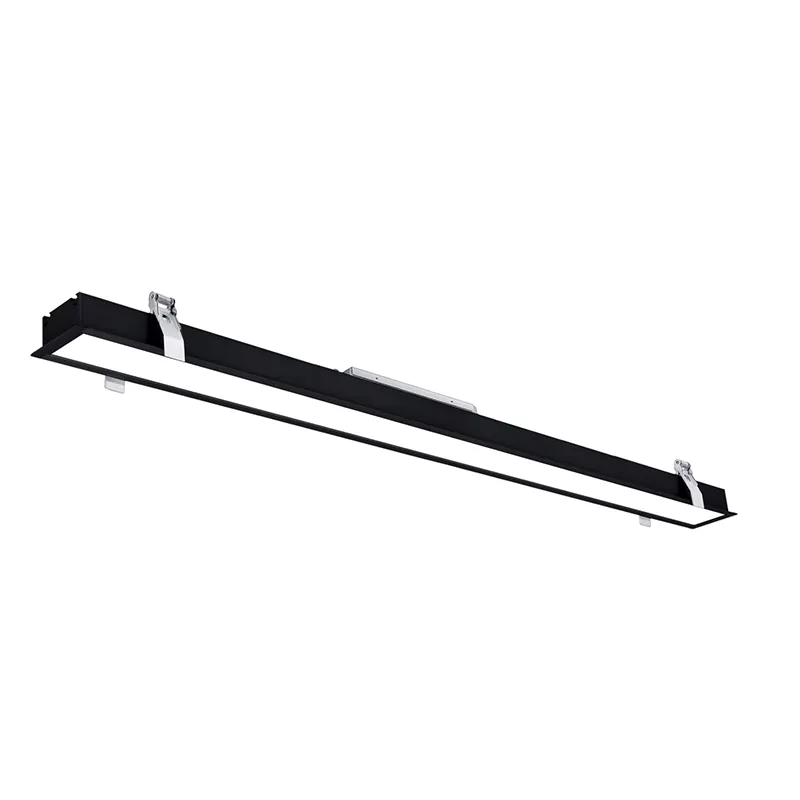 Lineal LED Empotrable Serie Troya 20W Negra