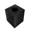 Aplique superficie cuadrado negro con portalámparas GU10